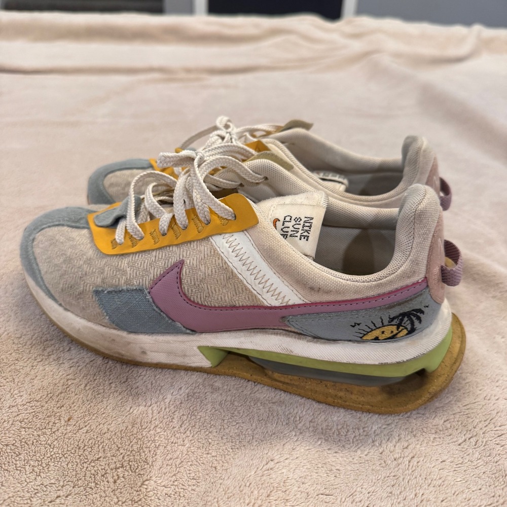 Nike Sun Club Waffle One Coconut Milk Pastel Beachy Coastal Sneaker SZ 8.5 - Picture 9 of 10